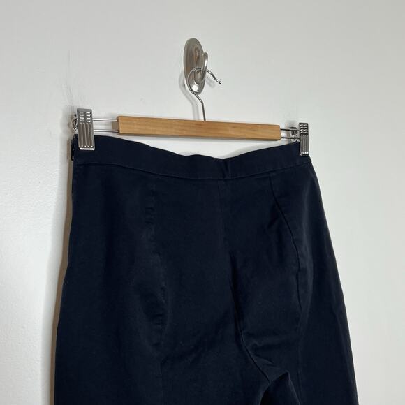 Everlane High Rise Cotton Pants Black Womens 4 Side Zipper Tapered Minimalist - Picture 5 of 6